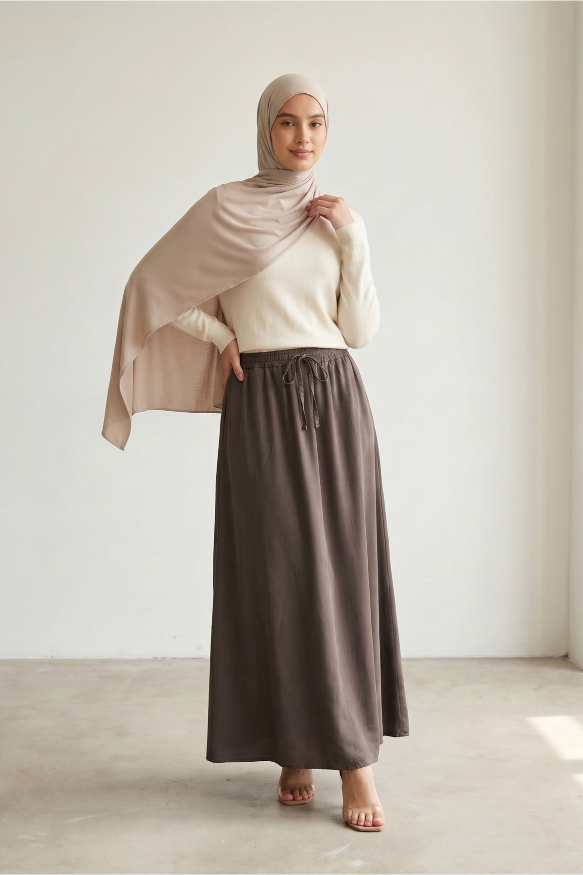 Beli Lastikli Tansel Etek - LVR002 - Kahverengi