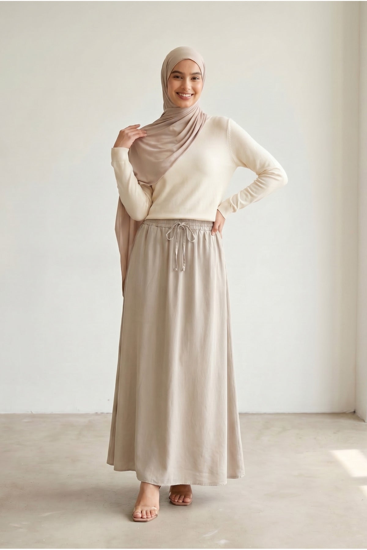 Beli Lastikli Tansel Etek - LVR002 - Krem