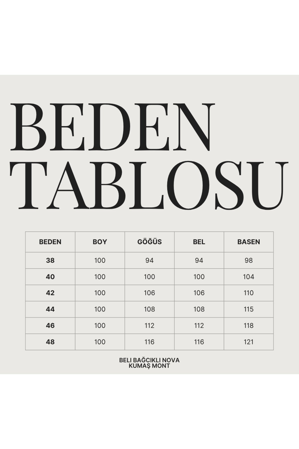 Kadın Beli Bağcıklı Nova Kumaş Mont - Krem