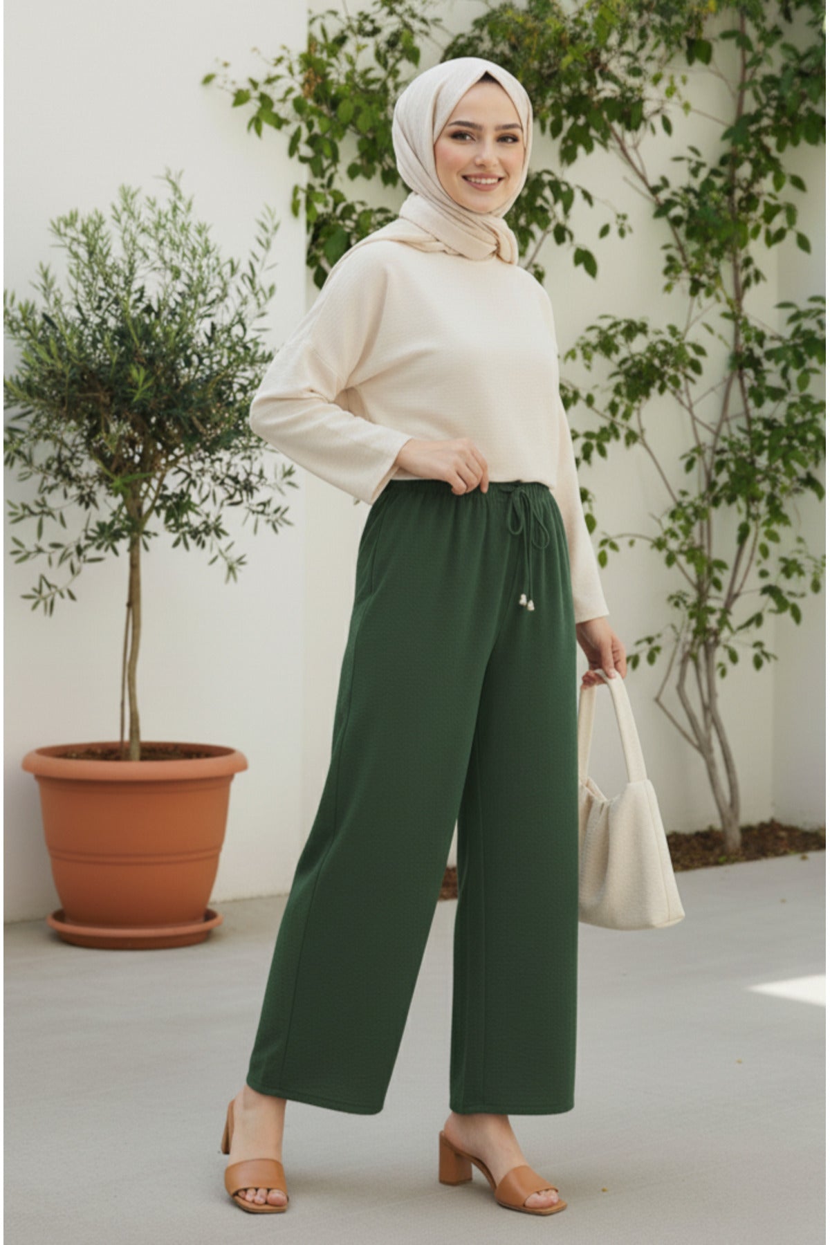 Beli Lastikli Ayrobin Pantolon - LVR005 - Haki