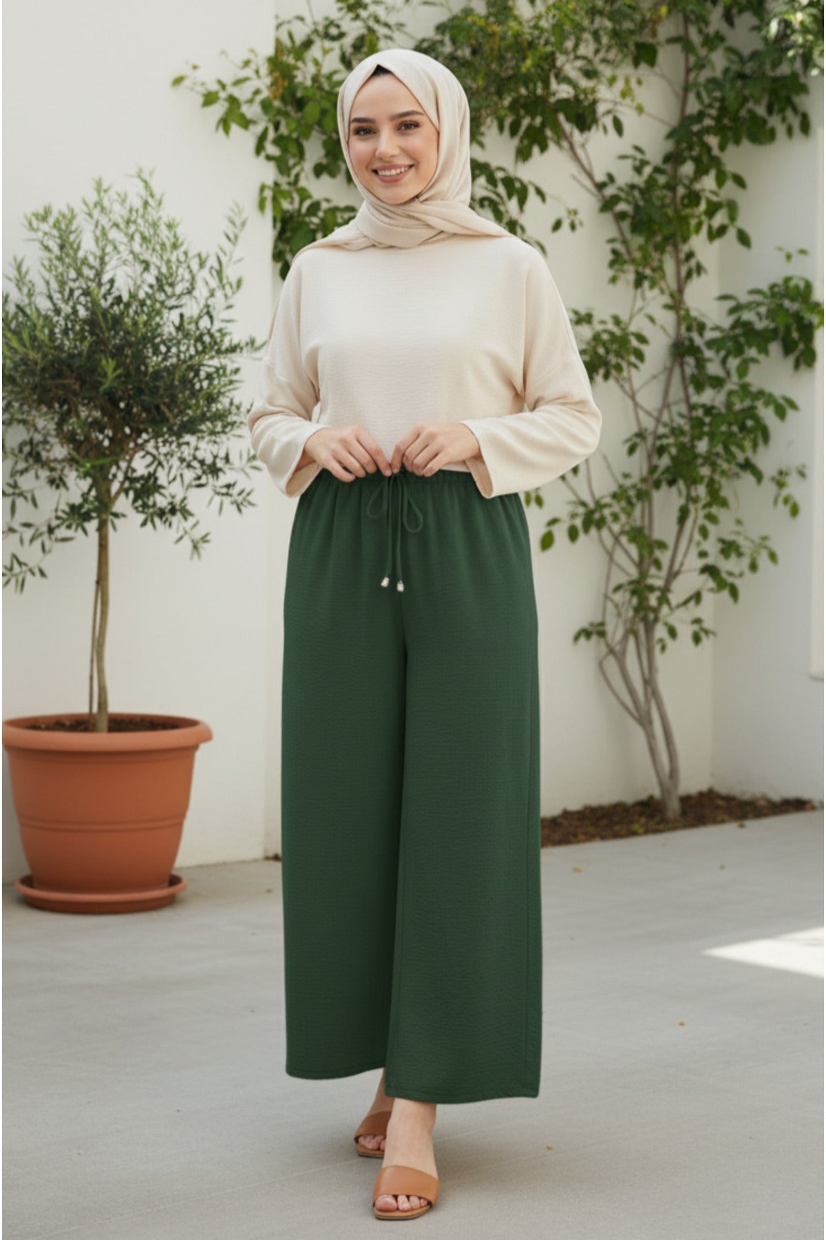 Beli Lastikli Ayrobin Pantolon - LVR005 - Haki