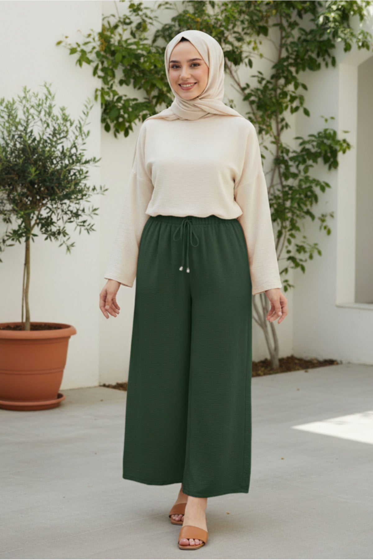 Beli Lastikli Ayrobin Pantolon - LVR005 - Haki