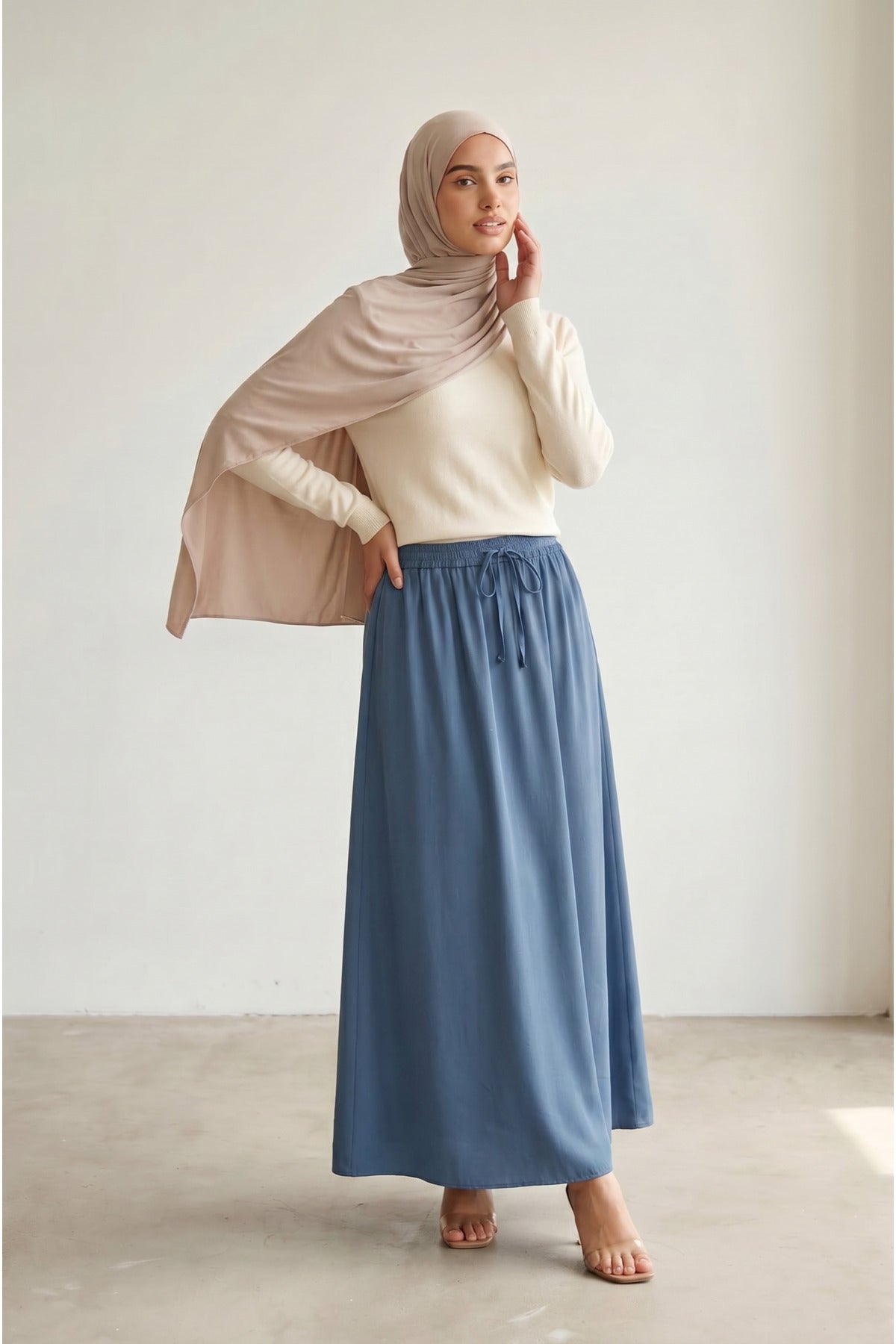 Beli Lastikli Tansel Etek - LVR002 - Mavi